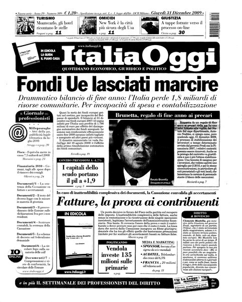 Italia oggi : quotidiano di economia finanza e politica